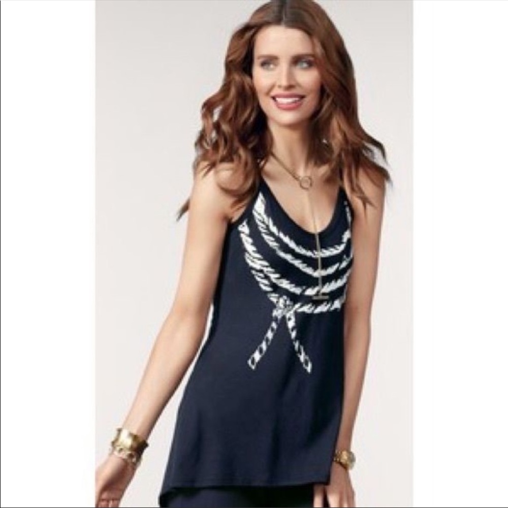 CAbi • Navy Blue long tank/short dress. EUC